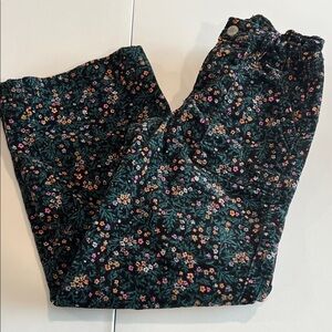 Art Class - 10, mini floral corduroy wide leg pants